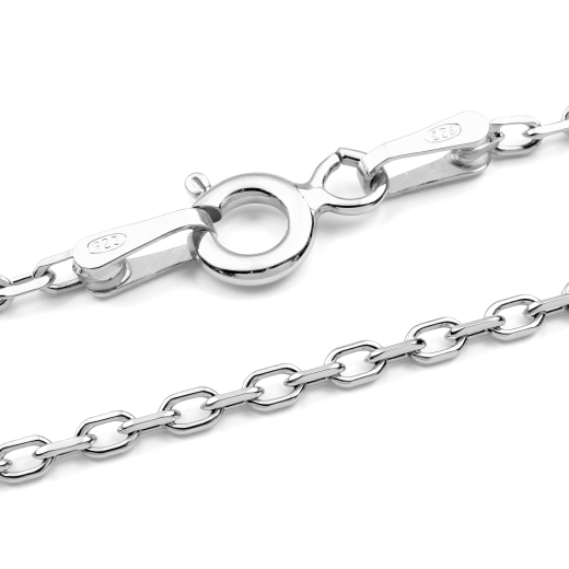 Ankerkette - 1.2 mm - 18k Weißgold Vermeil