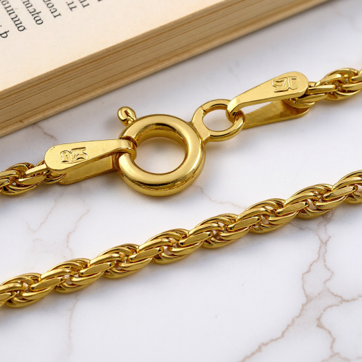 Kordelkette - 1.5 mm - 24k Gold Vermeil
