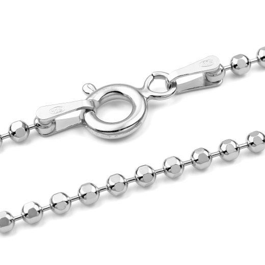 Kugelkette - 1.5 mm - Rhodiniertes Silber Kugelkette - 1.5 mm - Rhodiniertes Silber