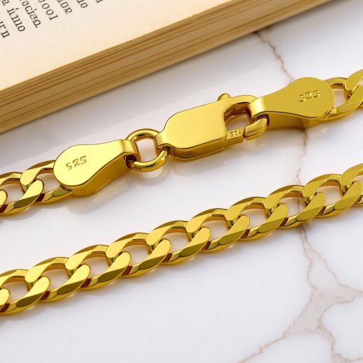 Panzerkette - 3.9 mm - 24k Gold Vermeil