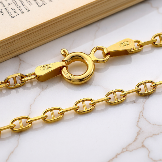 Marine Kette Rund - 2.0 mm - 24k Gold Vermeil