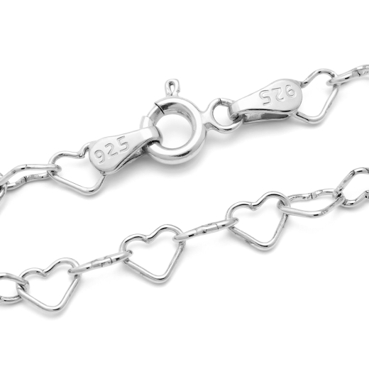 Couri Kette - 4.0 mm - Rhodiniertes Silber Couri Kette - 4.0 mm - Rhodiniertes Silber