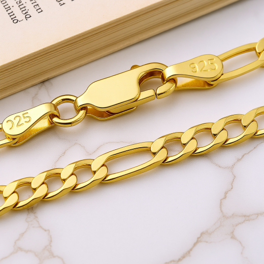 Figaro Kette - 3.1 mm - 24k Gold Vermeil