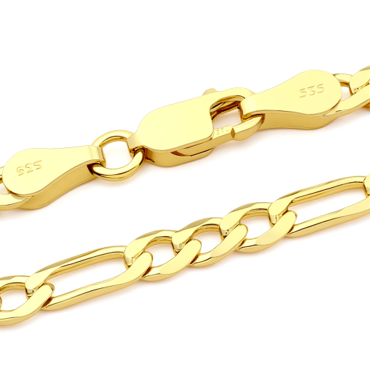 Figaro Kette - 3.8 mm - 24k Gold Vermeil