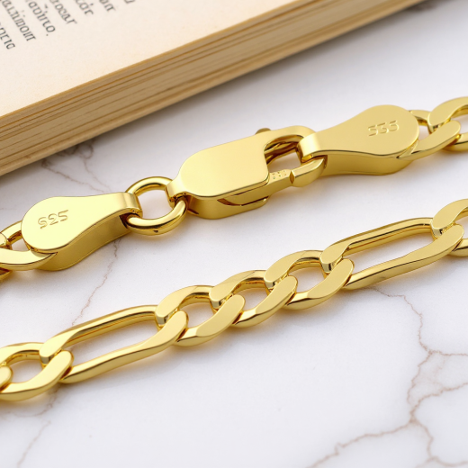 Figaro Kette - 3.8 mm - 24k Gold Vermeil