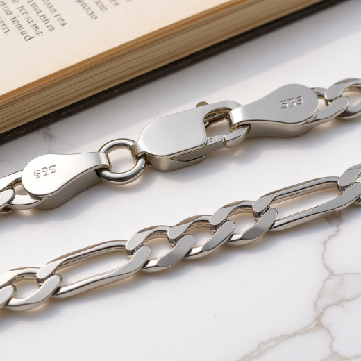 Figaro Kette - 3.8 mm - 925 Sterling Silber