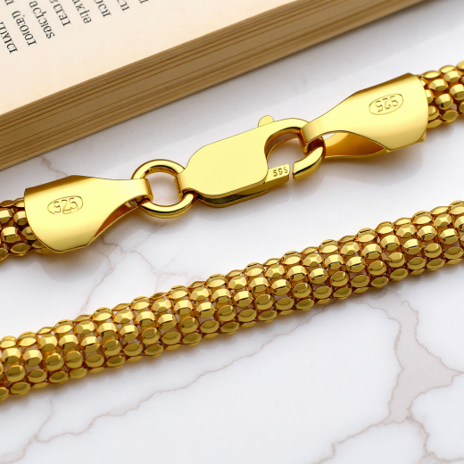 Popcorn Kette - 3.6 mm - 24k Gold Vermeil