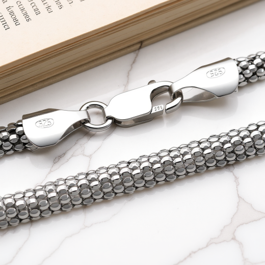 Popcorn Kette - 3.6 mm - 925 Sterling Silber