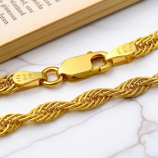 Prince of Wales Kette - 3.0 mm - 24k Gold Vermeil