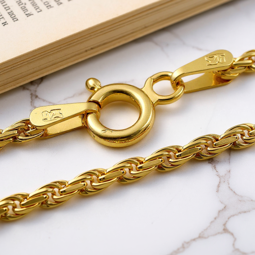 Kordelkette - 1.7 mm - 24k Gold Vermeil