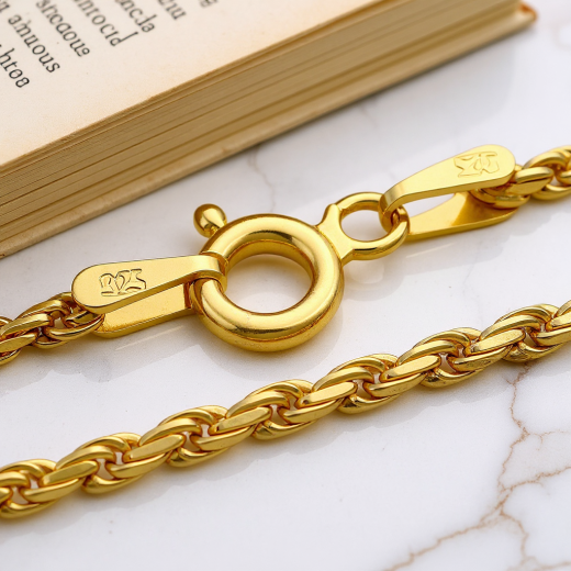 Kordelkette - 1.9 mm - 24k Gold Vermeil