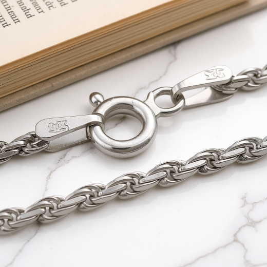 Kordelkette - 1.9 mm - 925 Sterling Silber