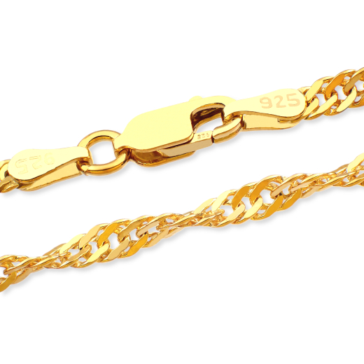 Singapurkette - 3.0 mm - 24k Gold Vermeil