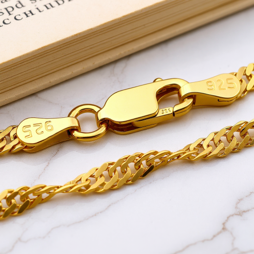 Singapurkette - 3.3 mm - 24k Gold Vermeil