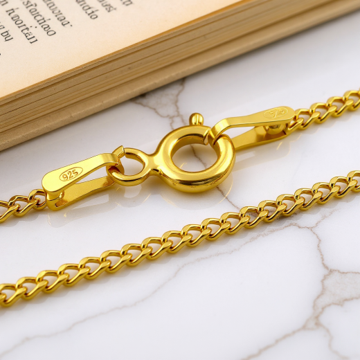 Panzerkette - 1.3 mm - 24k Gold Vermeil