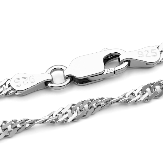 Singapurkette - 3.3 mm - 925 Sterling Silber Singapurkette - 3.3 mm - 925 Sterling Silber