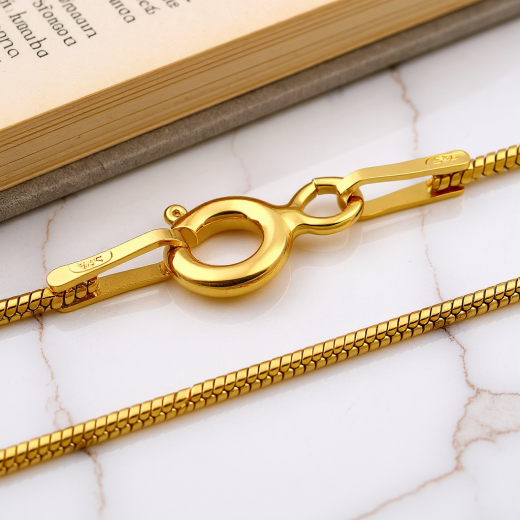 Schlangenkette - 0.9 mm - 24k Gold Vermeil