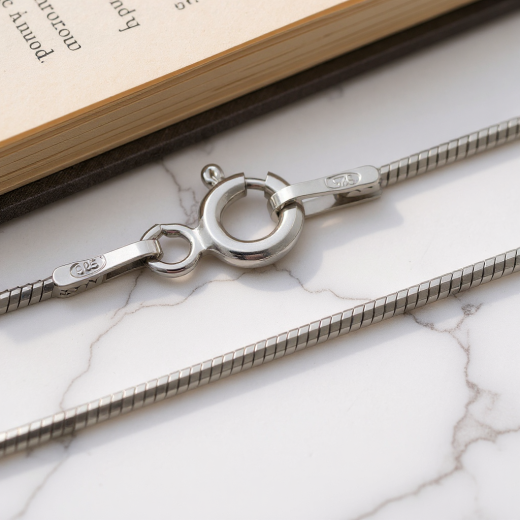 Schlangenkette Achteckig - 0.8 mm - 925 Sterling Silber