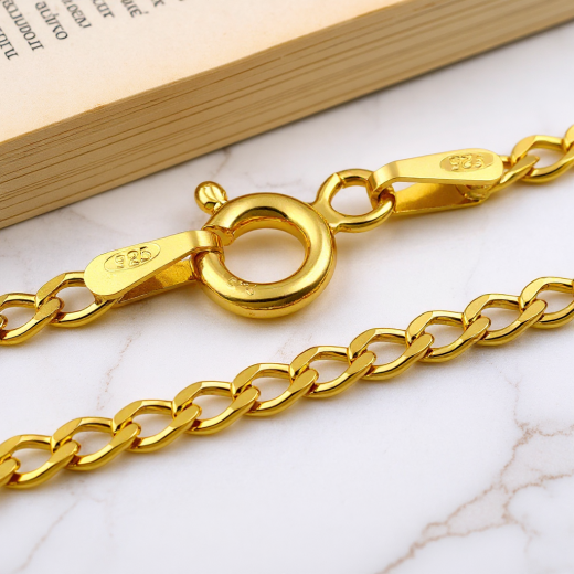 Panzerkette - 2.3 mm - 24k Gold Vermeil