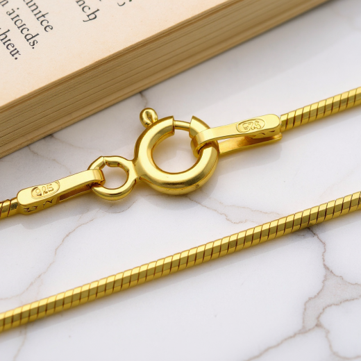 Schlangenkette Achteckig - 1.0 mm - 24k Gold Vermeil