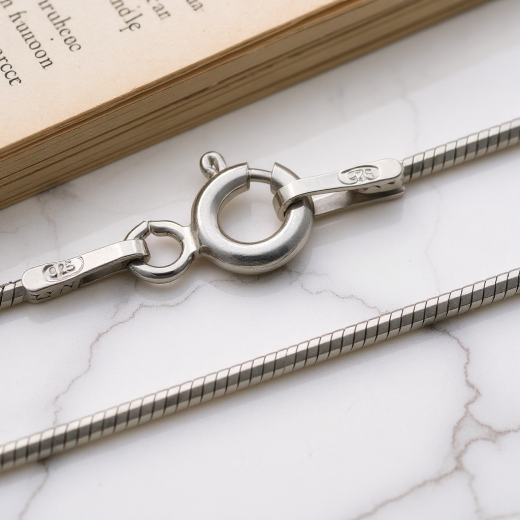 Schlangenkette Achteckig - 1.0 mm - 925 Sterling Silber