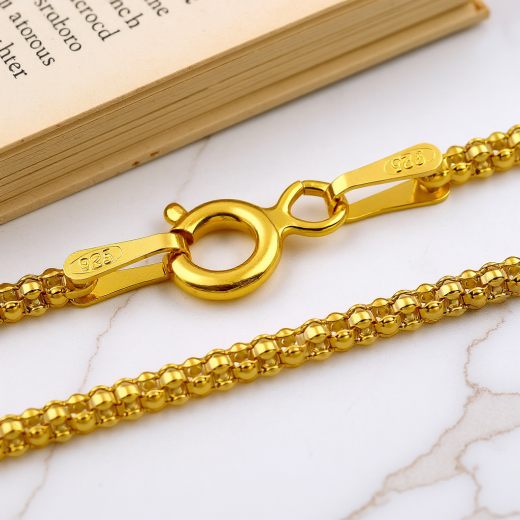 Popcorn Kette - 1.7 mm - 24k Gold Vermeil