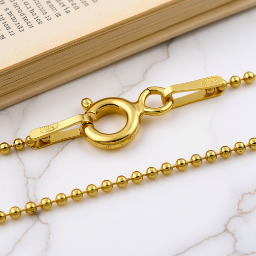 Kugelkette - 1 mm - 24k Gold Vermeil