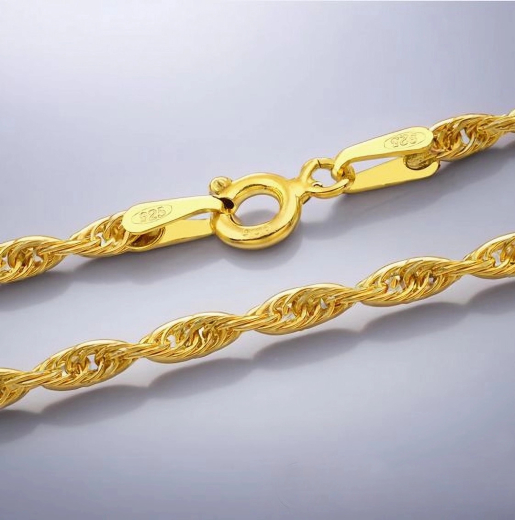 Prince of Wales Kette - 2..2 mm - 24k Gold Vermeil