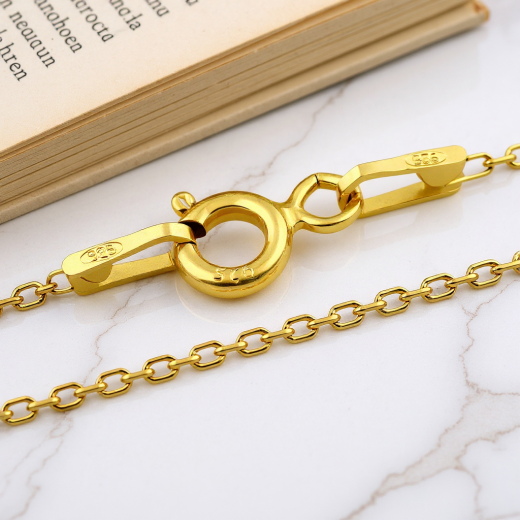 Ankerkette - 1.0 mm - 24k Gold Vermeil