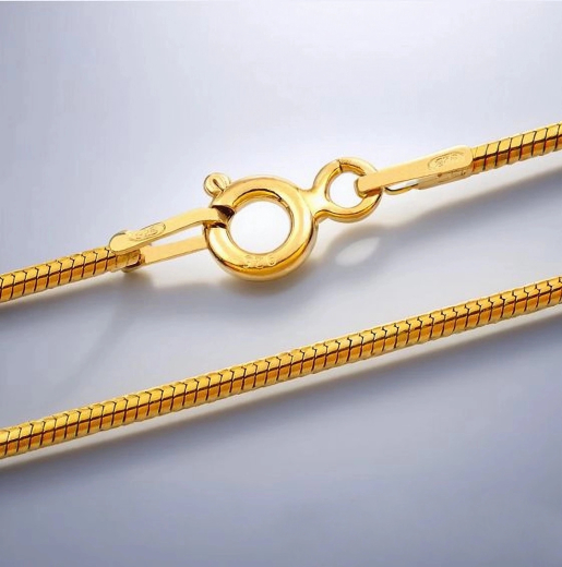 Schlangenkette - 0.75 mm - 24k Gold Vermeil