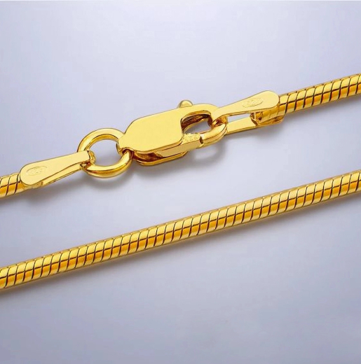 Schlangenkette - 1.5 mm - 24k Gold Vermeil