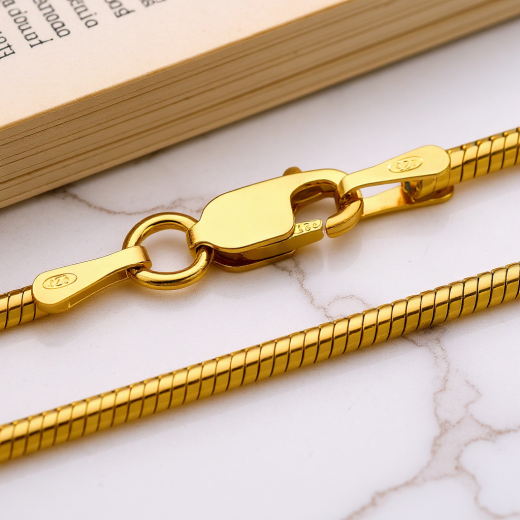 Schlangenkette - 1.5 mm - 24k Gold Vermeil