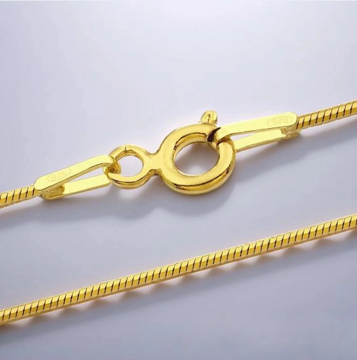 Schlangenkette Achteckig - 0.75 mm - 24k Gold Vermeil