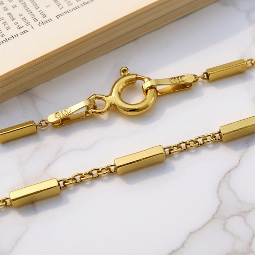Perlenkette - 1.2 mm - 24k Gold Vermeil