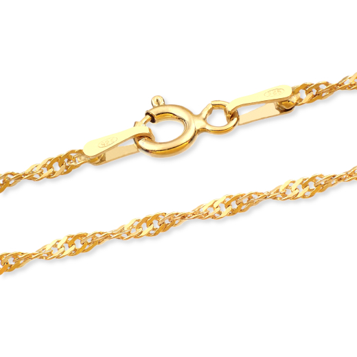 Singapurkette - 1.7 mm - 24k Gold Vermeil