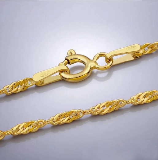 Singapurkette - 1.7 mm - 24k Gold Vermeil