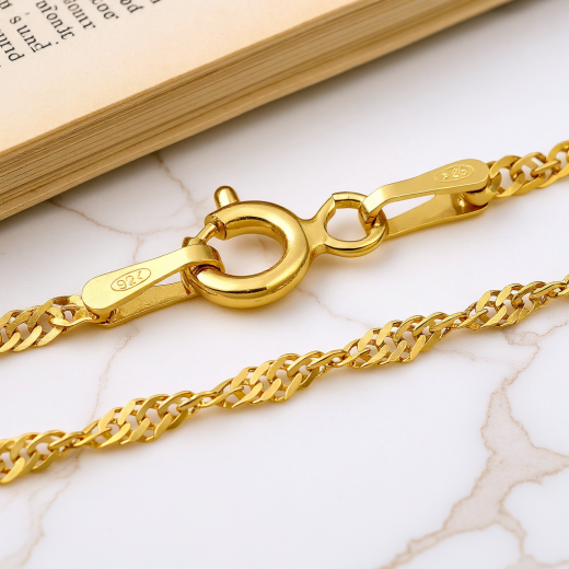 Singapurkette - 1.7 mm - 24k Gold Vermeil