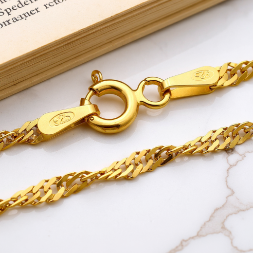 Singapurkette - 2.0 mm - 24k Gold Vermeil