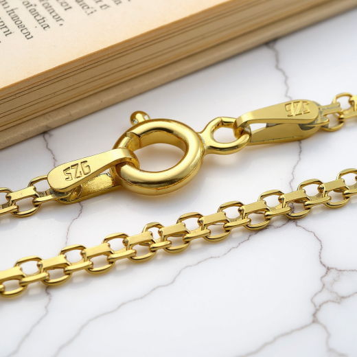 Bismarck Kette - 2.4 mm - 24k Gold Vermeil