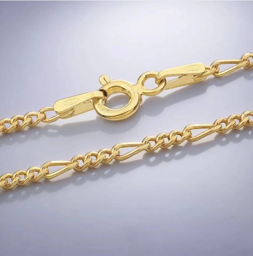 Figaro Kette - 1.5 mm - 24k Gold Vermeil