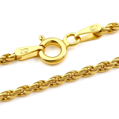 Kordelkette - 1.5 mm - 24k Gold Vermeil Kordelkette - 1.5 mm - 24k Gold Vermeil