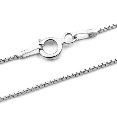 Venetian Chain - 0.9 mm - 18K White Gold Vermeil Venetian Chain - 0.9 mm - 18K White Gold Vermeil