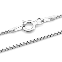 Venetian Chain - 1.0 mm - 18K White Gold Vermeil Venetian Chain - 1.0 mm - 18K White Gold Vermeil