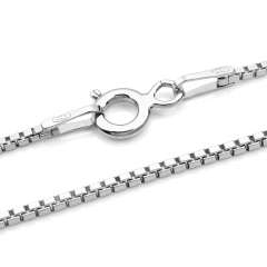 Venetian Chain - 1.2 mm - 18K White Gold Vermeil Venetian Chain - 1.2 mm - 18K White Gold Vermeil