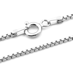 Venetian Chain - 1.5 mm - 18K White Gold Vermeil Venetian Chain - 1.5 mm - 18K White Gold Vermeil