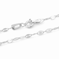Flash Chain - 2.2 mm - Rhodium Plated Silver Flash Chain - 2.2 mm - Rhodium Plated Silver