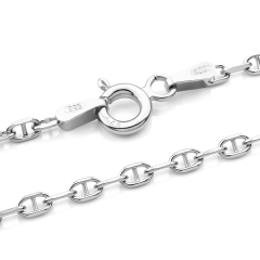 Marine Kette Rund - 2.0 mm - Rhodiniertes Silber Marine Kette Rund - 2.0 mm - Rhodiniertes Silber