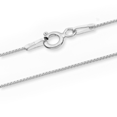 Venetian Chain - 0.6 mm - Rhodium Plated Silver Venetian Chain - 0.6 mm - Rhodium Plated Silver