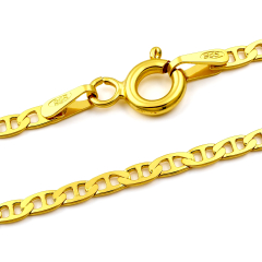 Marine Kette Flach - 2.0 mm - 24k Gold Vermeil Marine Kette Flach - 2.0 mm - 24k Gold Vermeil