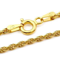 Kordelkette - 1.7 mm - 24k Gold Vermeil Kordelkette - 1.7 mm - 24k Gold Vermeil
